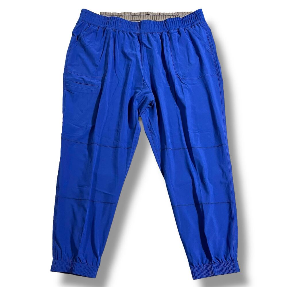 Scrubstar Unisex Scrubs Pants Yoga Waistband Jogger Style Solid Blue 3XL
